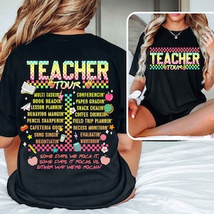 Retro Teacher Png, ABCD Teacher Tour Png, Back To School, End of Year Pnh, Teacher Gift, Kindergarten Teacher Png, Elementary School