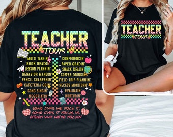 Retro Teacher Png, ABCD Teacher Tour Png, Back To School, End of Year Pnh, Teacher Gift, Kindergarten Teacher Png, Elementary School