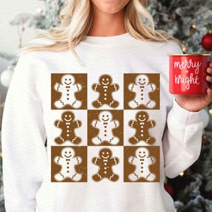 Retro Checkered Gingerbread Man PNG, Trendy Distressed Christmas PNG ...