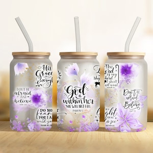 Bible Verses 16oz Libbey Can Tumbler Wrap PNG File - Religious Affirmations - Jesus 16OZ Libbey Glass Sublimation Wrap - DAILY Affirmation