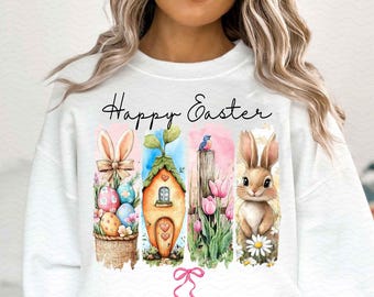 Happy Easter PNG, Retro Easter Png, Easter Bunny Png, Easter Coquette Png, Floral Spring Png, Easter Christian PNG, Brushstroke Easter PNG