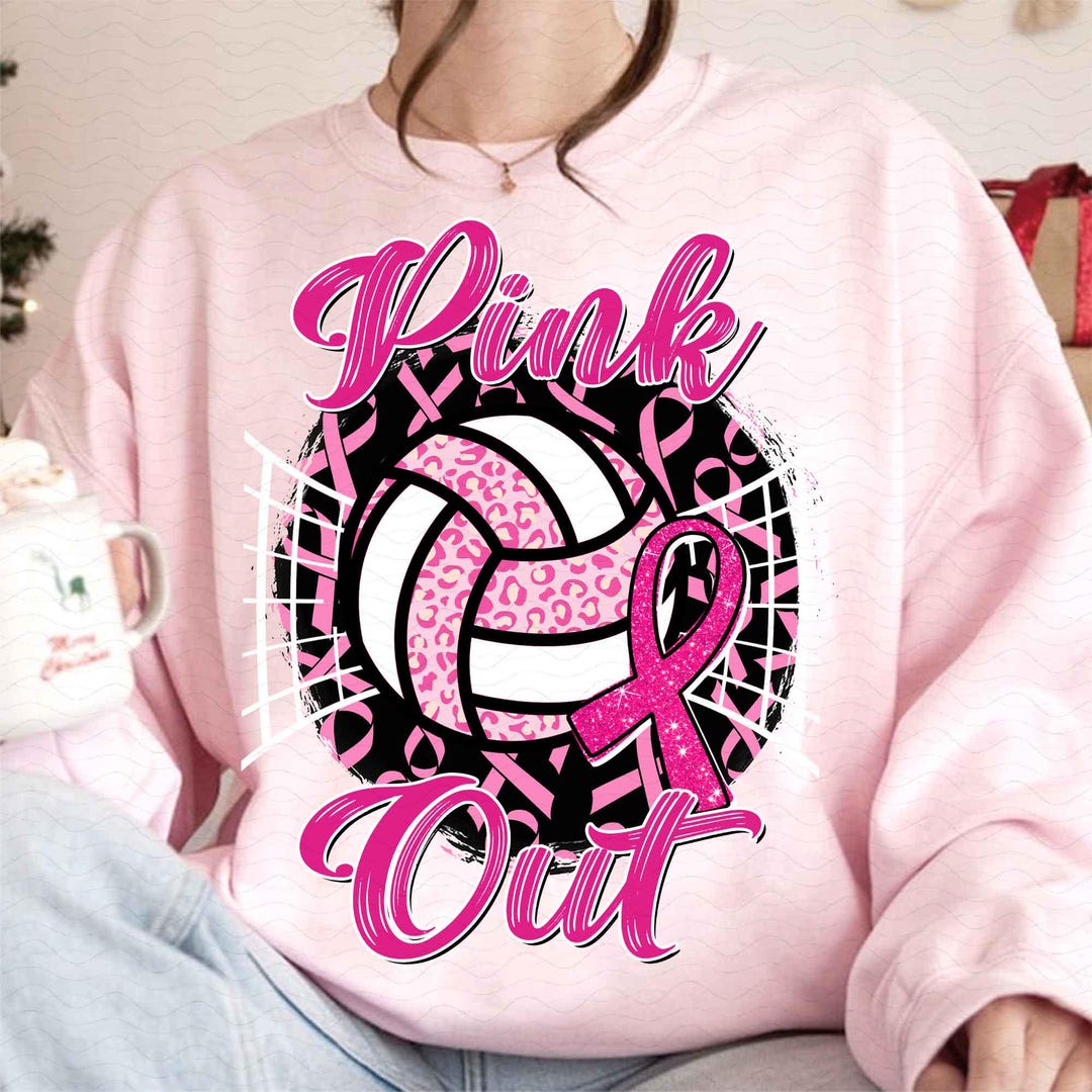 Volleyball Pink Out Png, Breast Cancer Volleyball Png, Breast Cancer ...