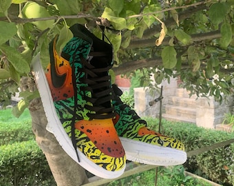 Sunset Moth Custom Air Jordan 1's