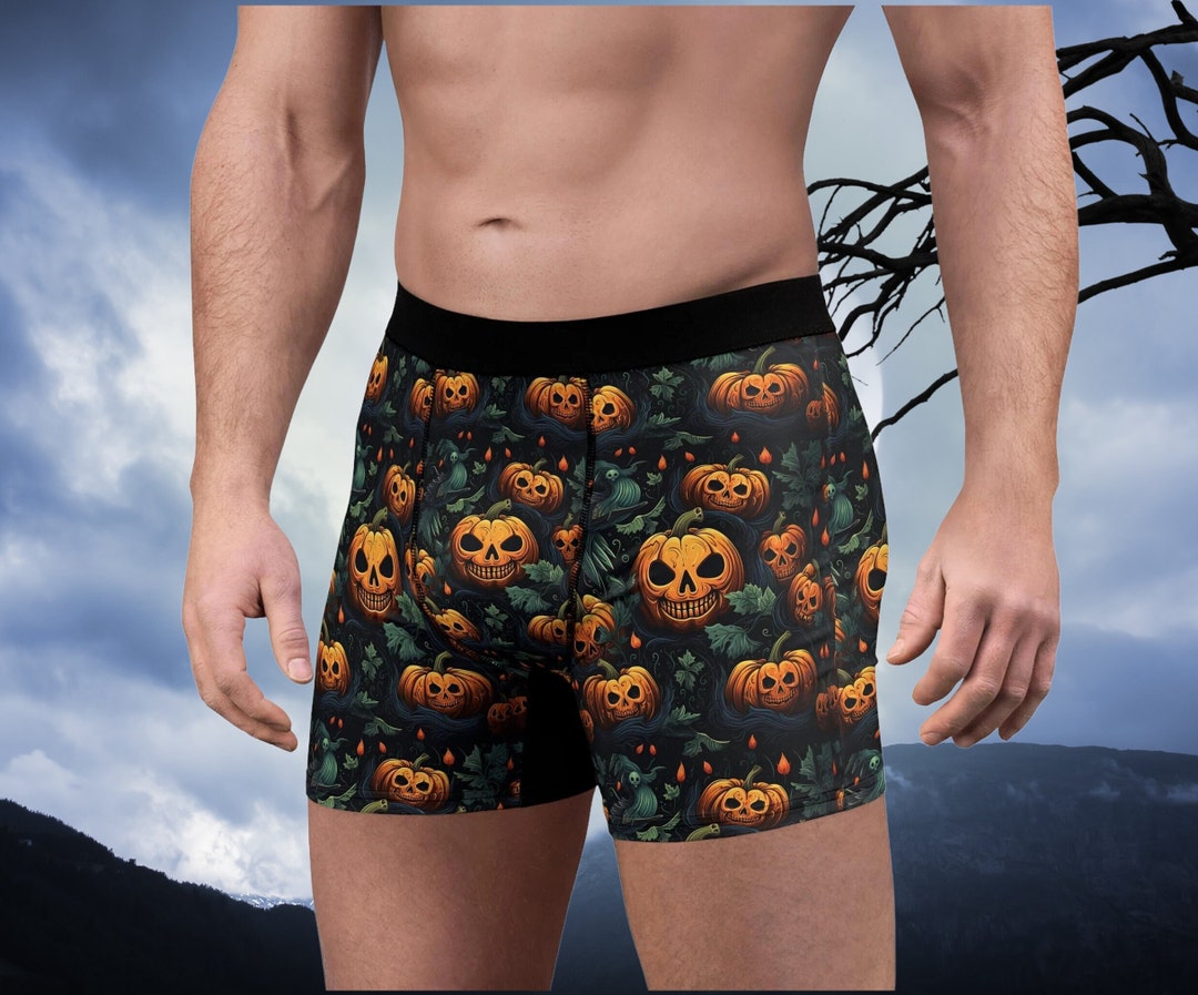 Halloween Boxer Briefs Halloween Gift Men's Boxer Etsy