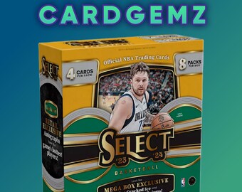 Panini 2023-24 NBA Sports Card, Basketball Select Retail Mega Box,Brand New,Trading Sports Box,1 New FREE Sealed Retail BONUS Sports Pack