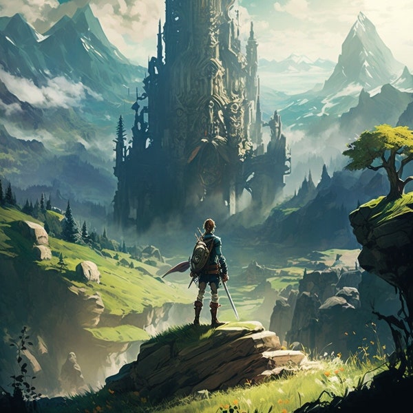 Land of Hyrule Legend of Zelda: Tears of the Kingdom Digital Image .PNG file