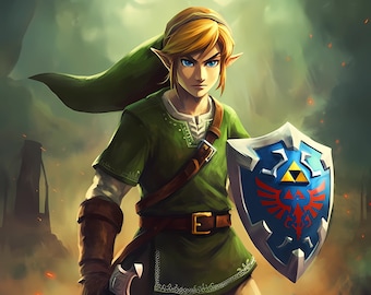 Link Fan Art Legend of Zelda: Tears of the Kingdom Digital Image .PNG file