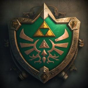 Green Triforce Legend of Zelda Logo Tears of the Kingdom Digital Image .PNG file