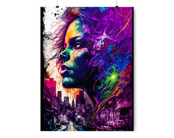 Urban Dreams, a Colorful Graffiti Poster