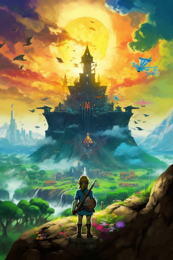 Link Land of Hyrule Legend of Zelda: Tears of the Kingdom Digital Image  .PNG file