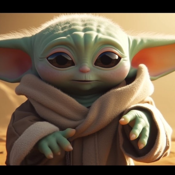 Cute Animated Baby Yoda Star Wars Mandalorian Digital Image .PNG File -   Canada