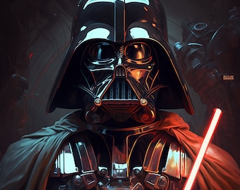 Darth Vader Star Wars Fan Art Digital Image .PNG file