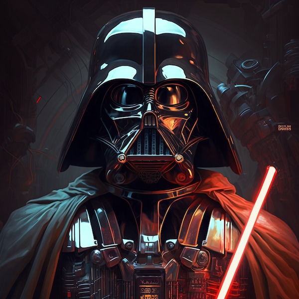 Darth Vader Star Wars Fan Art Digital Image .PNG file