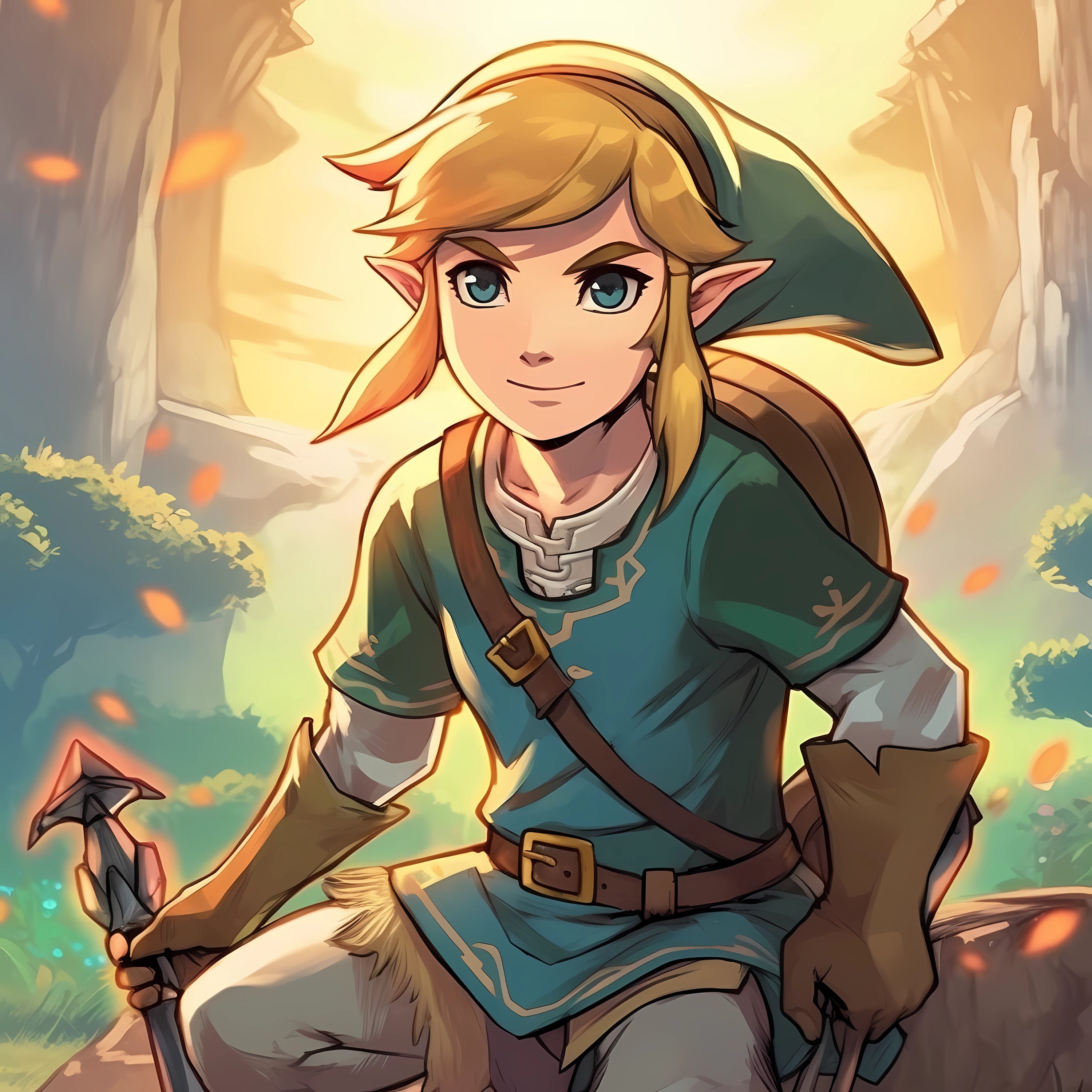 Legend of Zelda: Tears of the Kingdom Link Portrait (Download Now) 