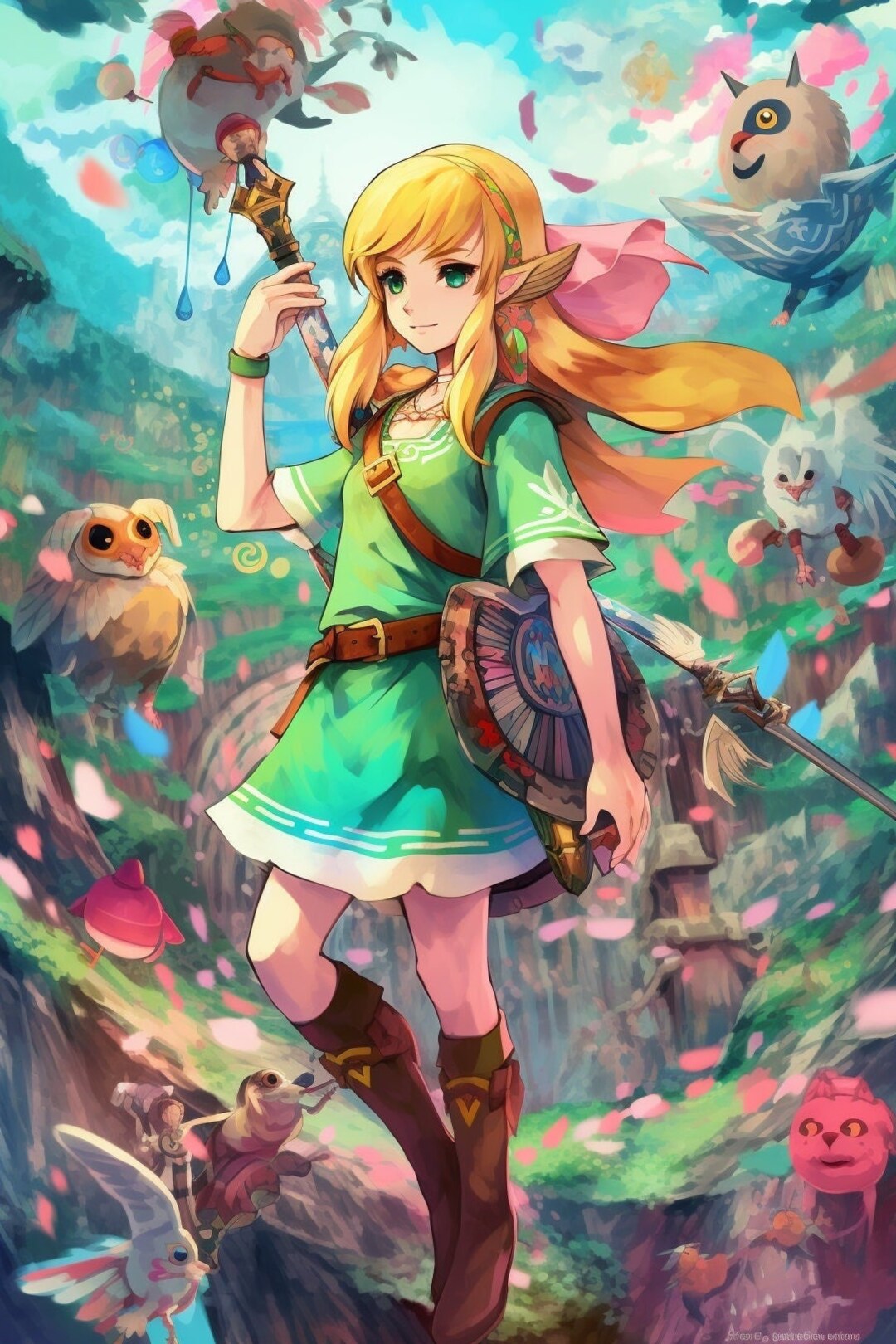 Link Land of Hyrule Legend of Zelda: Tears of the Kingdom Digital Image  .PNG file