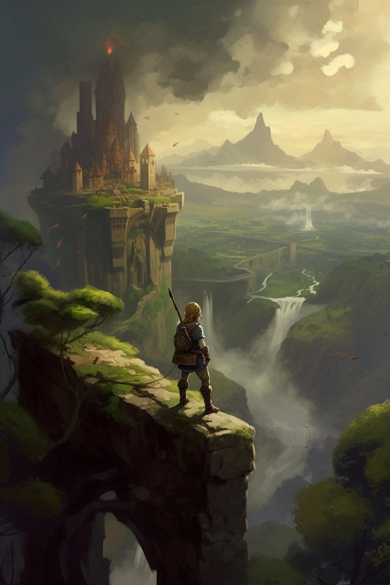 Link Land of Hyrule Legend of Zelda: Tears of the Kingdom Digital Image  .PNG file