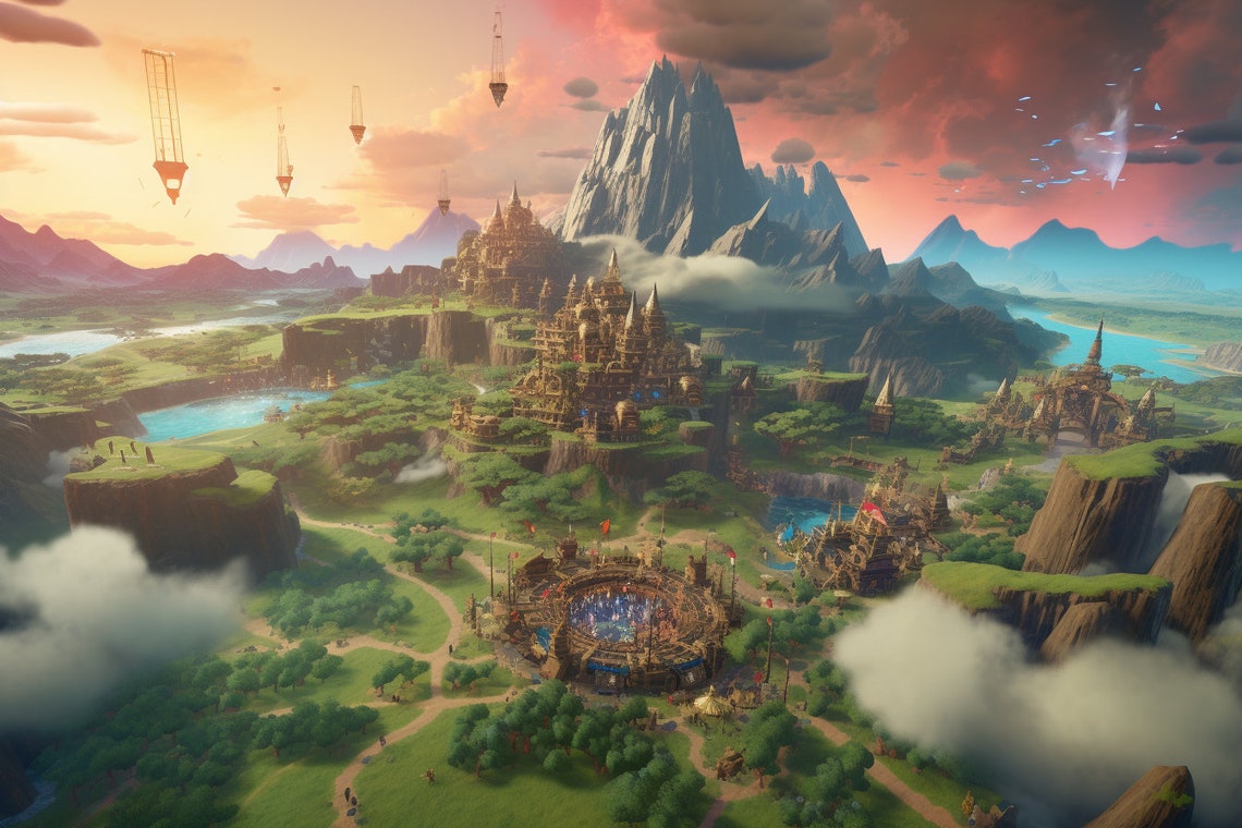 Land of Hyrule Legend of Zelda: Tears of the Kingdom Digital - Etsy