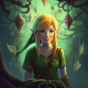 Zelda Portrait Fan Art Legend of Zelda: Tears of the Kingdom Digital Image .PNG file