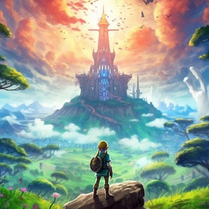 Link Land of Hyrule Legend of Zelda: Tears of the Kingdom Digital Image .PNG file