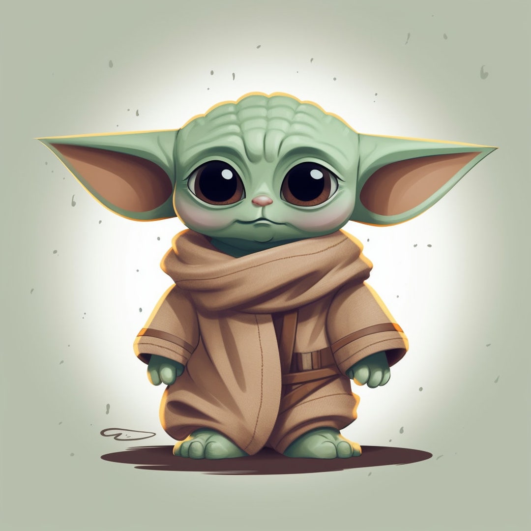 Cute Animated Baby Yoda Star Wars Mandalorian Digital Image Archivo Cute Animated Baby Yoda Star Wars Mandalorian Digital Image Archivo