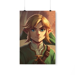 Link Portrait Legend of Zelda: Tears of the Kingdom Vertical Matte Poster