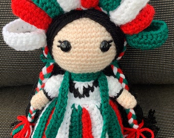Muñeca Mexicana/Mexican Doll Amigurumi - Pattern Only