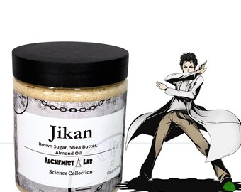 Exfoliante corporal de azúcar moreno batido Jikan Anime / Piel sensible / Sin perfume / Exfoliante corporal suave