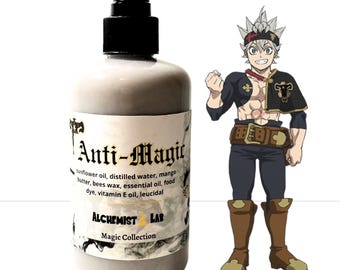 Anti-Magic Kawaii Moisturizer Anime Inspired – Water-Based Body Lotion, Lightweight Skin Hydration