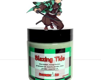 Manteca corporal batida Blazing Tide / Cuidado de la piel inspirado en el anime / Regalo kawaii para el autocuidado