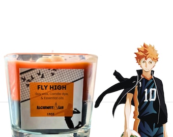 Fly High Orange Scented Soy Candle | Anime Inspired Kawaii Home Decor
