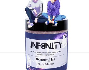 Inf8nity Kawaii Anime Body Scrub – Exfoliating Sea Salt Scrub, Soft Skin Polish, Cute Self-Care Gift