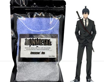Poción de baño anime kawaii color gris plomo / Baño relajante / Regalo de autocuidado para otakus
