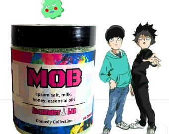 Mob Anime Bath Salts | Kawaii Self-Care | Relaxing Soak | Otaku Spa Gift