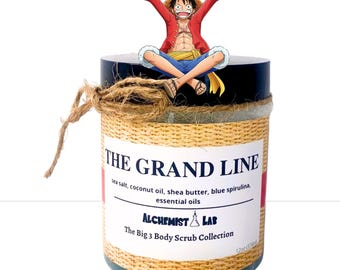 Grand Line Anime-Inspired Sea Salt Body Scrub – Kawaii Skincare, Exfoliating Body Polish, Cute Gift
