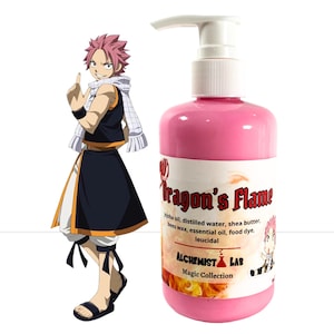 Natsu&#39;s Dragon&#39;s Flame Anime All Natural Handmade Dragons Blood Scent Water-Based Lotion