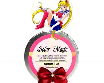 Bálsamo corporal de anime Solar Magic / Cuidado de la piel Kawaii / Autocuidado Otaku / Bálsamo hidratante para la piel