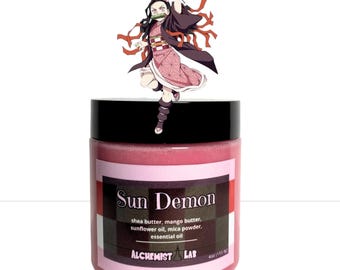 Manteca corporal Sun Demon Anime Lover / Cuidado de la piel hidratante batida / Cuidado personal Kawaii