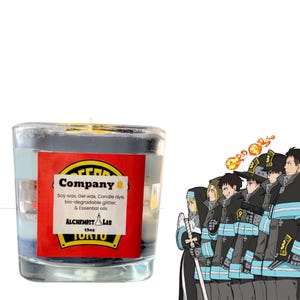 Company 8 13oz Soy & Gel Wax Amber Scented Anime Candle, Home Decor, and Gift