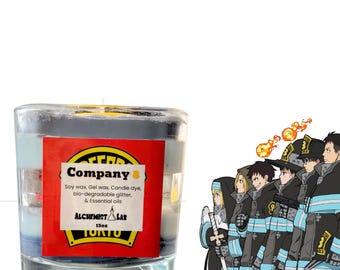Vela de gel de soja color ámbar inspirada en el anime de Company 8 / Regalo kawaii para el hogar y el cuidado personal