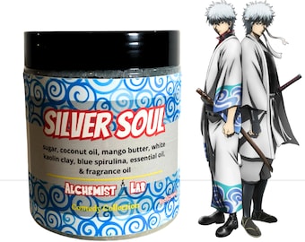 Silver Soul Kawaii Sugar Body Scrub – Anime Skincare, Soft Skin Exfoliator, Cute Aesthetic Gift