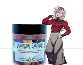 Exfoliante corporal batido inspirado en el anime Frozen Lotus / Exfoliante de azúcar / Regalo kawaii para el cuidado personal