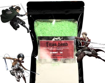 Bomba Titan, Poción de Baño Kawaii Anime / Baño Efervescente / Regalo Otaku y Cuidado Personal