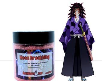 Moon Breathing Anime Bath Salts | Kawaii Self-Care | Relaxing Soak | Otaku Spa Gift