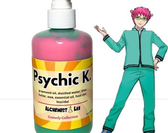 Psychic K Anime Water-Based Lotion – Kawaii Lightweight Moisturizer, Fast-Absorbing Skincare, Cute Gift