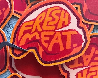 Fresh Meat 5 cm Aufkleber