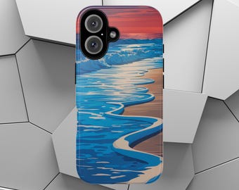 Beach at Sunset Tough Phone Case | Phone Cover | Beach Vibes | Sunset | iPhone | Pixel | Samsung Galaxy