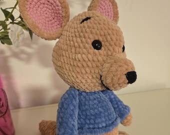 Handmade Crochet Roo stuffed animal plushie collectable
