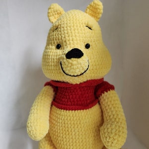 Handmade Crochet Winnie-the-Pooh Bear collectable stuffed animal plushie, Medium and Large Sizes  Made to Order
