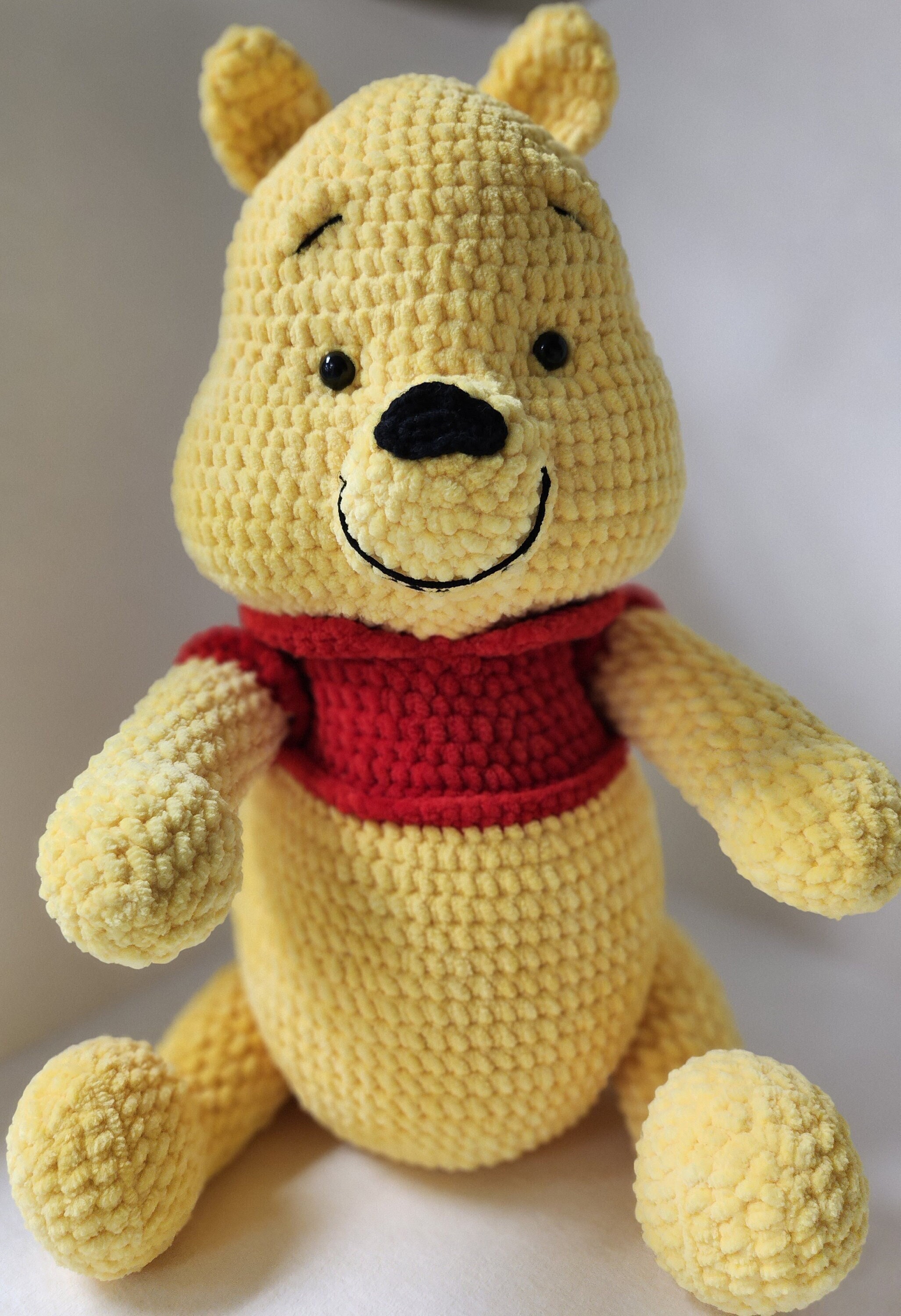 Handmade Crochet Winnie-the-pooh Bear, Toy, Plushie, Animal Medium Size