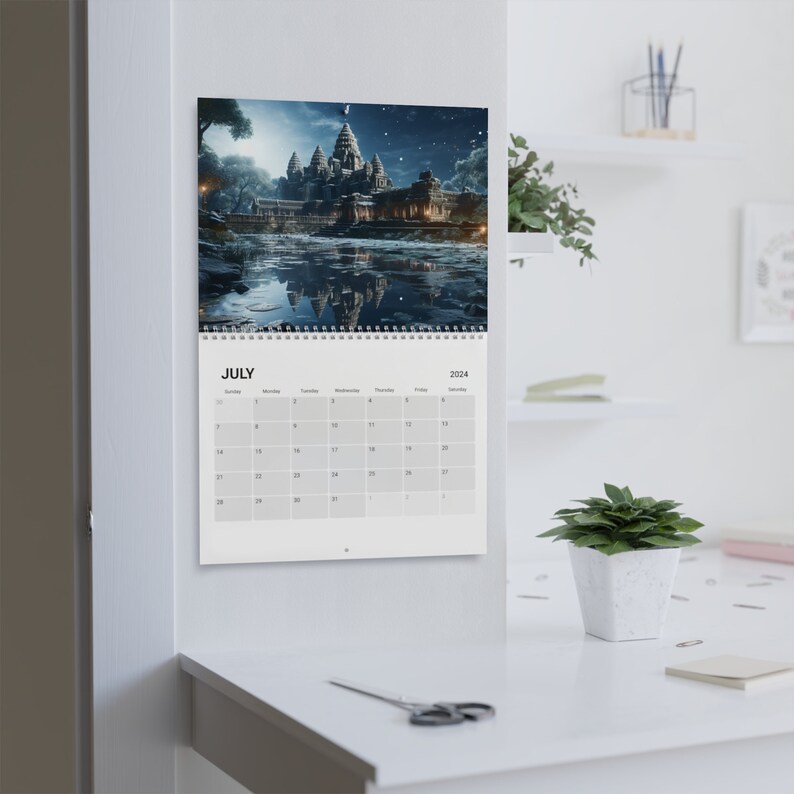 Cambodia Artwork Calendar 2024 Etsy